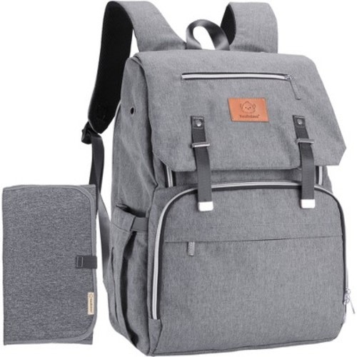 KeaBabies Explorer Diaper Bag Backpack, Large Diaper Bags for Girl, Boy, Baby Diaper Backpack with Changing Pad, Color: Classic gray