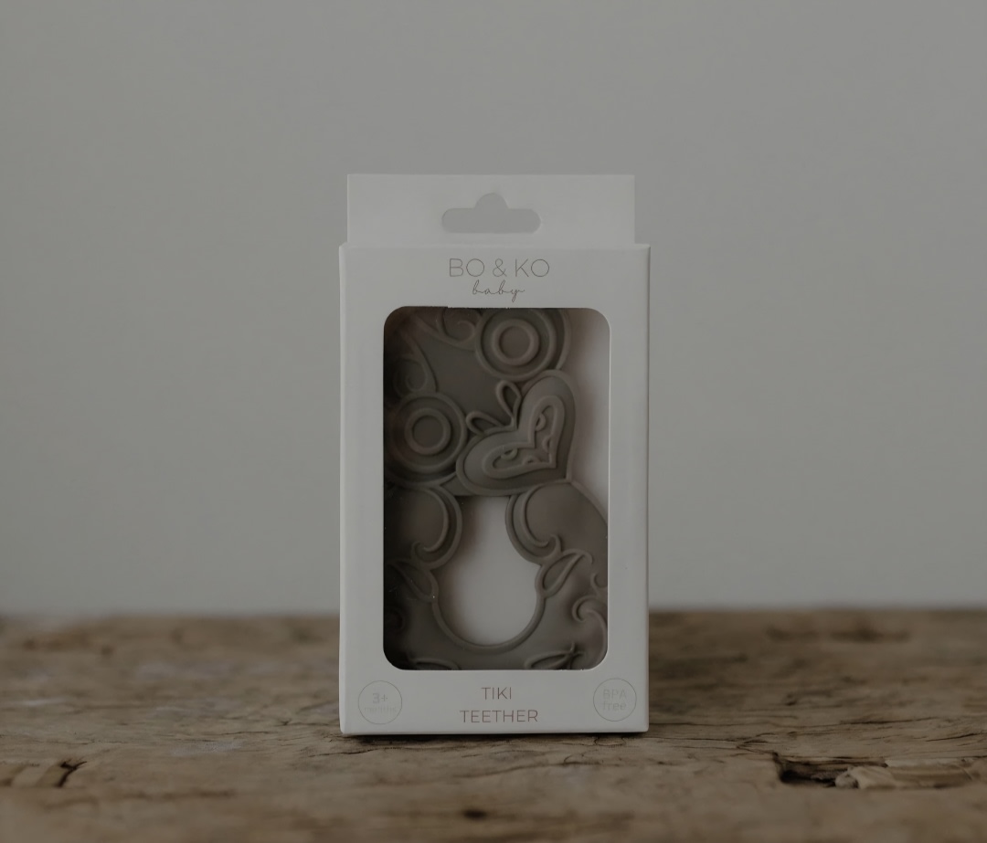 Tiki Teether (Olive) | BO & KO Aotearoa