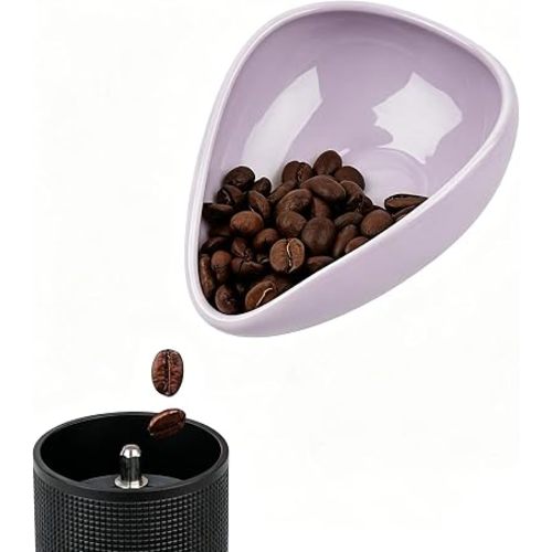 watchget Ceramic Coffee Dosing Cup & Tea Storage Tray, Purple