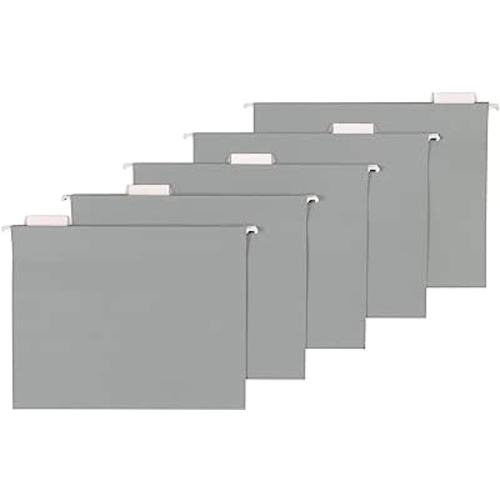 Amazon.com : Amazon Basics Hanging File Folders, Letter Size, Gray, 25-Pack : Office Products