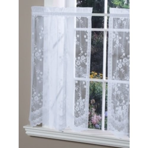 Enchanted Gardens Lace Rod Pocket Tiers 54x36