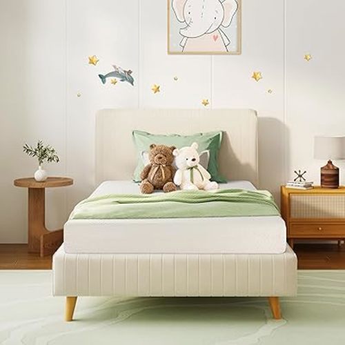 Twin Mattress 5 Inch Green Tea Memory Foam Mattress for Cool Sleep & Pressure Relief, Fiberglass Free, Bed in a Box, Removable Washable Cover, CertiPUR-US Certified