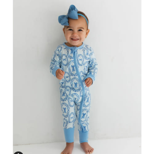 Julia Bow Zipper Romper – In My Jammers