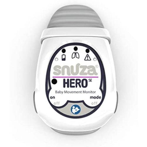 SNUZA Hero - Portable, Wearable Baby Abdominal Movement Monitor with Vibration and Alarm. - Newly Upgraded - Safer Sleeping for Infants.