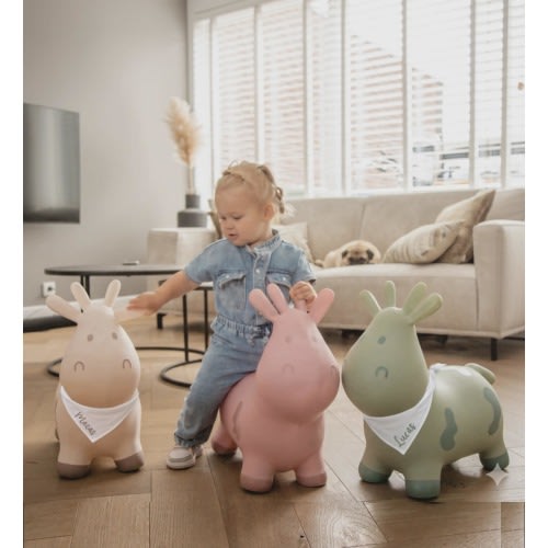 Bouncy cow, inflatable animal, personalized baby gift, 1 year old child's birthday gift, children's Christmas, baby room decoration.