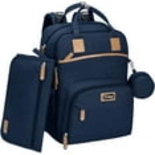 KABAQOO Waterproof Blue Baby Diaper Backpack with Changing Pad