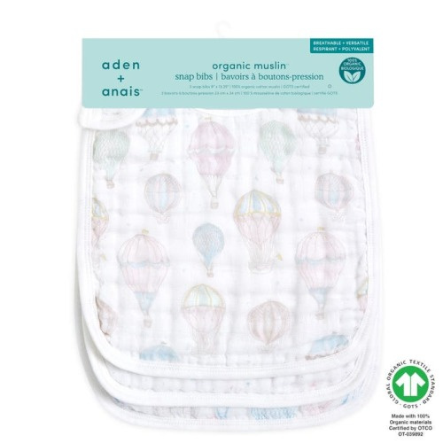 organic cotton snap bibs 3 pack