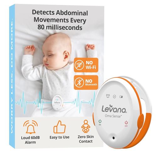 Levana Oma Sense Portable Baby Breathing Movement Monitor with Vibrations and Audible Alerts Designed to Stimulate Baby and Alert Parents