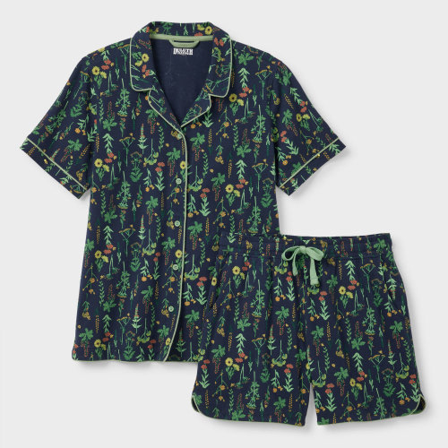 Women's Plus Cotton Knit Printmaker Short Pajama Set