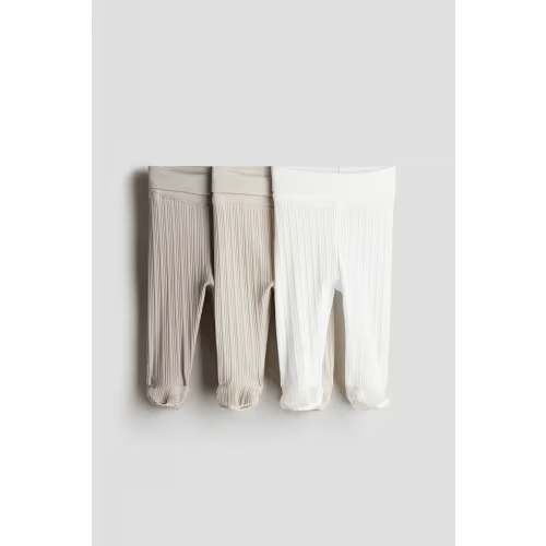3-PACK FOLDOVER-WAIST LEGGINGS - NB