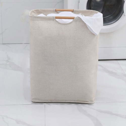 Specollect Rolling Laundry Basket, Foldable Dirty Clothes Hamper, Portable Skinny Hamper, Organizer Storage Bins, Cotton and Linen Fabric, Suitable for Dorm and Family