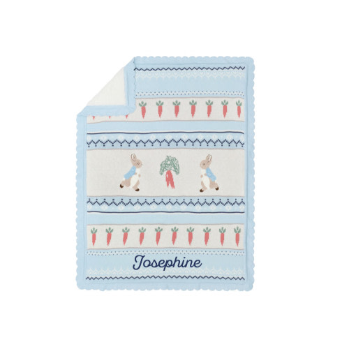 Beatrix Potter Fair Isle Sherpa-Backed Knit Baby Blanket