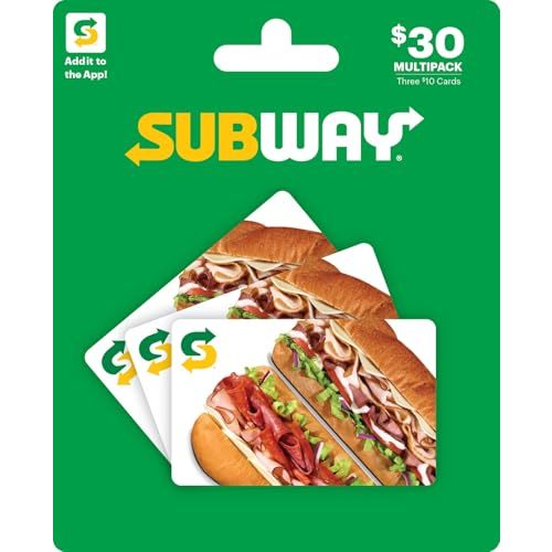 Subway Gift Cards, Multipack of 3