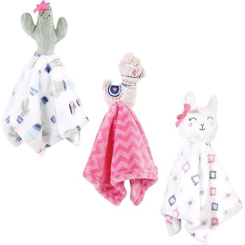 Hudson Baby Unisex Baby Animal Face Security Blanket, Llama, One Size