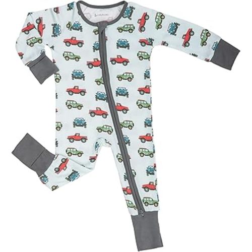 LollyBanks Baby Pajamas, 2-Way Zipper Infant Romper, 95% Viscose Made from Bamboo and 5% Spandex, Baby Sleepers