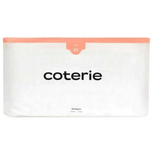coterie diapers size 01 (8-12 pounds) - 33 count