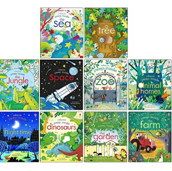Usborne Peep Inside Collection 10 Books Set (Tree, The Sea, the Jungle