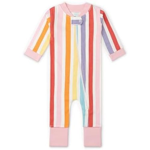 MONICA + ANDY One Piece Baby Pajamas, 100% Organic Baby Clothes for Girls and Boys, Sizes For Newborn and Infant