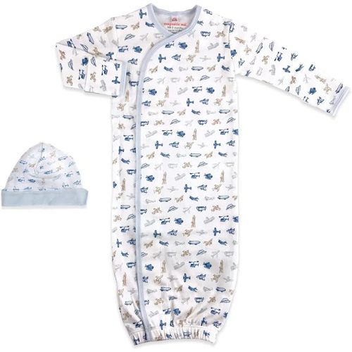 Magnetic Me Organic Cotton Newborn Sleeper Gown & Hat Set | Super Soft Organic Cotton Fabric Sleep Sack