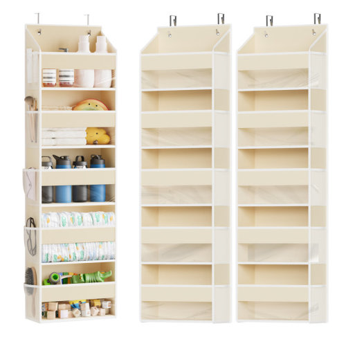 2 Pack Over The Door Organizer, 5-Layer Hanging Storage with 5 Pockets and 10 Mesh Side Pockets for Bedroom, Bathroom, Pantry and Nursery | Wayfair