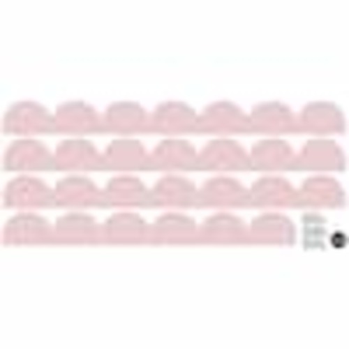 RoomMates 17.25 in. W x 39 in. L Pink Peel and Stick Scallop Border Decal 4-Piece RMDM5543