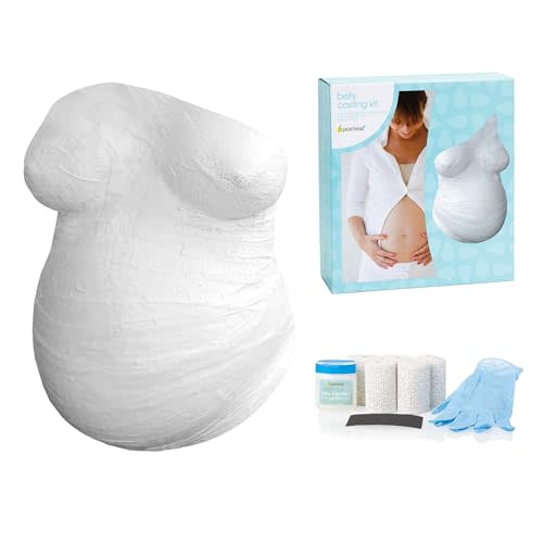Pearhead Belly Casting Kit, Pregnancy Keepsake Making Kit, Easy DIY Plaster Cast Baby Bump Keepsake, Baby Gift For Expecting Moms and Ideal Nursery Decor, White
