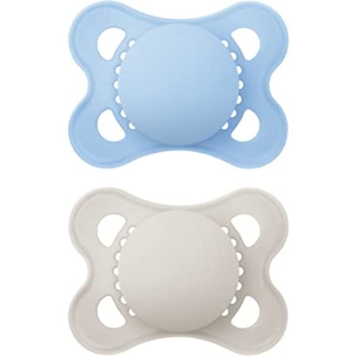 MAM Original Matte Pacifier (2 pack, 1 Sterilizing Pacifier Case), Pacifiers 0-6 Months, Baby Boy Pacifier, Best Pacifiers for Breastfed Babies, Sterilizing Storage Case