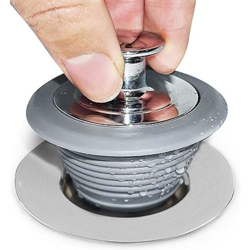 Bathtub Drain Stopper, Tub Stopper, Bathtub Drain Plug, Universal Bathroom Sink Stopper, Bath Tub Drain Stoppers, Drain Cover Shower Accessories Replacement Jets Home Topper Rubber(Patent Pending)