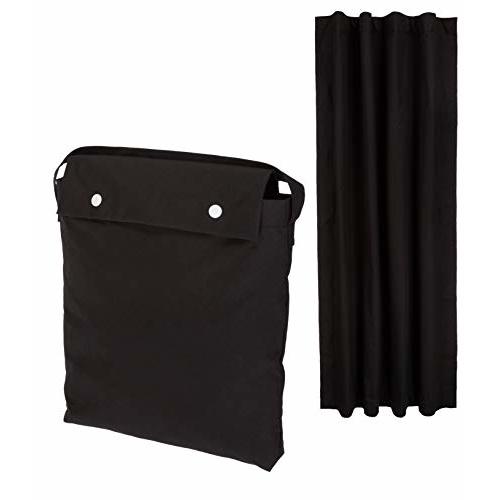 Amazon Basics Portable Blackout Curtain Shade with Suction Cups, 50" x 78", 1-Pack, Black