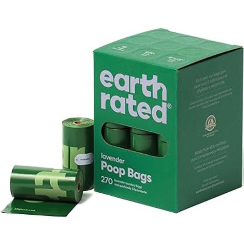Earth Rated Dog Poop Bags, Guaranteed Leak Proof and Extra Thick Waste Bag Refill Rolls For Dogs, Lavender Scented, 270 Count