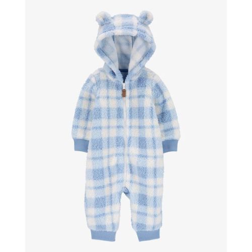 Baby Plaid Hooded Fuzzy Jumpsuit - Carter's | Carter's