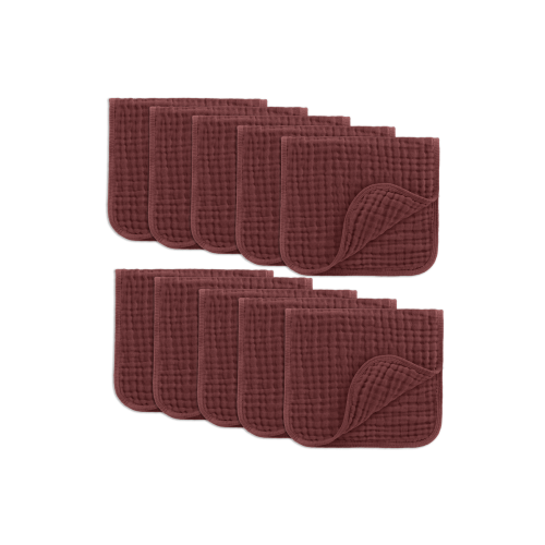 Muslin Burp Cloths - Pack of 10