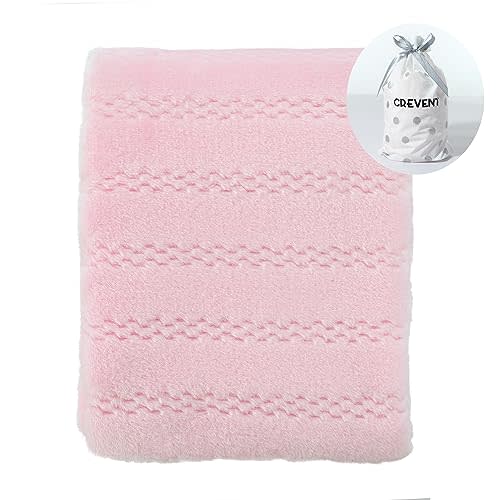 CREVENT 30''X40'' Lightweight Cozy Fluffy Warm Baby Blanket for Girls Infants Toddlers' Bedding Crib Cot Stroller, Baby Shower Birthday Newborn's Gift - Baby Pink