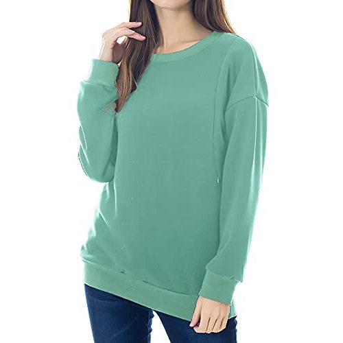 Smallshow Fleece Maternity Nursing Sweatshirt Long Sleeve Breastfeeding Tops