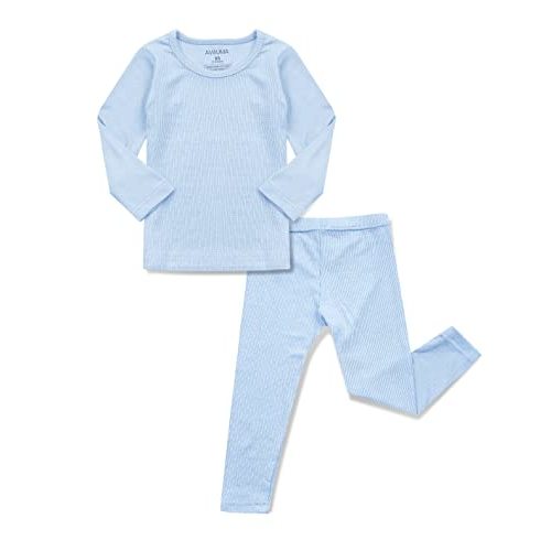 AVAUMA Baby Boys Girls Pajama Set Kids Toddler Snug fit Ribbed Sleepwear pjs for Daily Life Style
