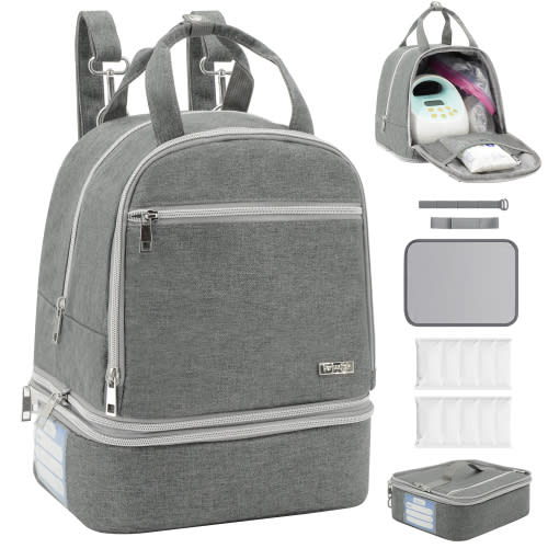 Breast Pump Bag, Spectra Pump Backpack, Compatible with Spectra S1, S2, Grey