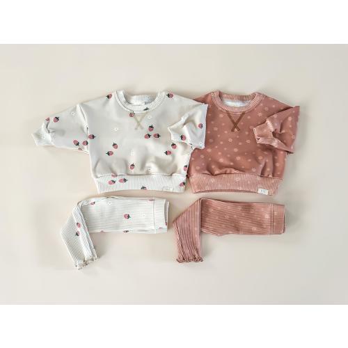 Kids Lounge Sets, Strawberry Lounge Set, Rosewood Daisy Lounge Set, Kids Cozy Set, Kids Sweaters, comfy clothing for kids, baby lounge set