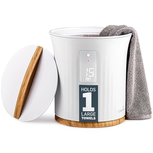 Live Fine Towel Warmer | Bucket Style Luxury Heater with LED Display, Adjustable Timer, Auto Shut-Off | Fits 40 x 70 Oversized Towel