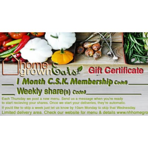 Gift Card for a CSK Membership - 4 Week Share