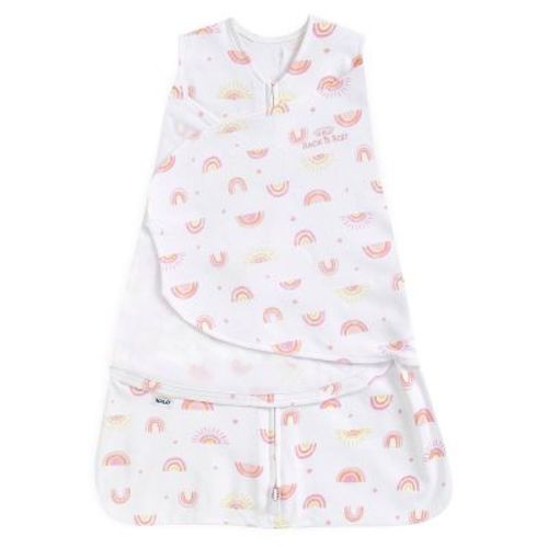 Halo Innovations Sleepsack 100% Cotton Swaddle Wrap - Watercolor Rose Toss Blush - Nb