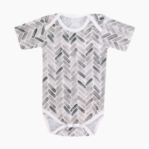Copper Pearl Printed Short Sleeve Bodysuit - Alta, 3-6 M