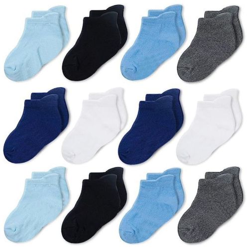 Cozyway Ankle Cotton Baby Socks - 12 Pack Stretch Newborn Socks, Baby Socks, Infant Socks, Boys Multicolor, 0-6 Months