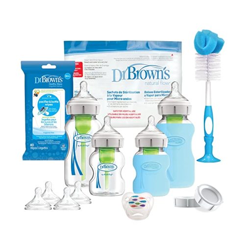 Dr. Brown's Options + Wide-Neck Glass Baby Bottle Starter Set