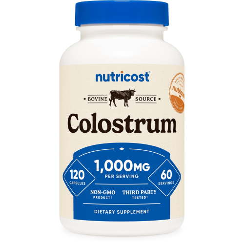 Nutricost Colostrum 500mg Capsules, Supplement with Immunoglobulins & Lactoferrin