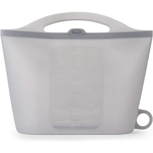 Haakaa Silicone Microwave Steam Sterilizer Bags for Travel, Reusable Silicone Steaming Bags for Baby Bottles, Breast Pump, Accessories, Pacifiers and Teethers, Great for Home and On-the-Go, Grey (1PC)