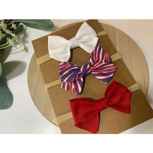 Zubaz Bow, Newborn Bow (set of 3) Buffalo Bow, Baby Bow, Handmade Buffalo Bow. Kid Bow Nylon Headband