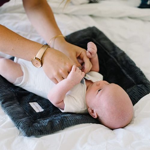 SARANONI Security Blankets for Babies Super Soft Boutique Quality Lush Luxury Baby Blanket (Small, Charcoal) - Mini 15"x20"