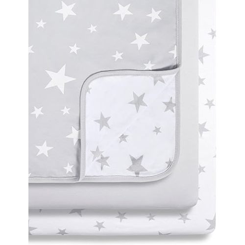 Snüzpod Crib Bedding Set (3 Piece) (Gray Star)