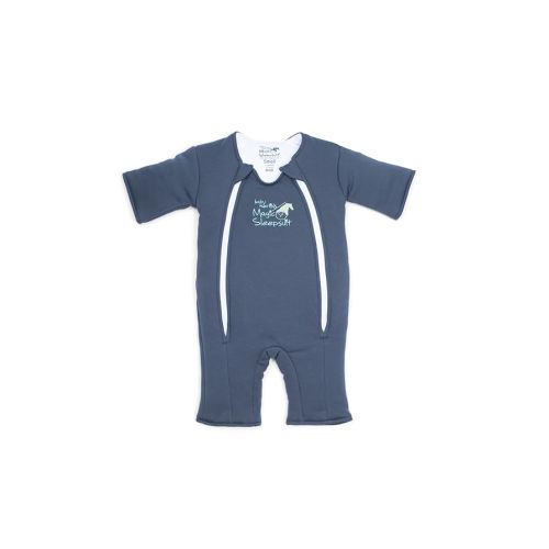 Magic Sleepsuit Baby Merlin's Cotton Baby Swaddle Transition Product - Soft and Cozy Design, Double Zipper for Easy Diaper Changes, Promotes Safe Sleep, 3-6 Months - Navy Blue - Large 18-21lbs
