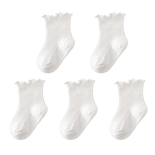 WATOCHE Baby Toddler Girls Ruffle Socks Girl's Frilly Dress Baby Summer Mesh Solid Crew Socks